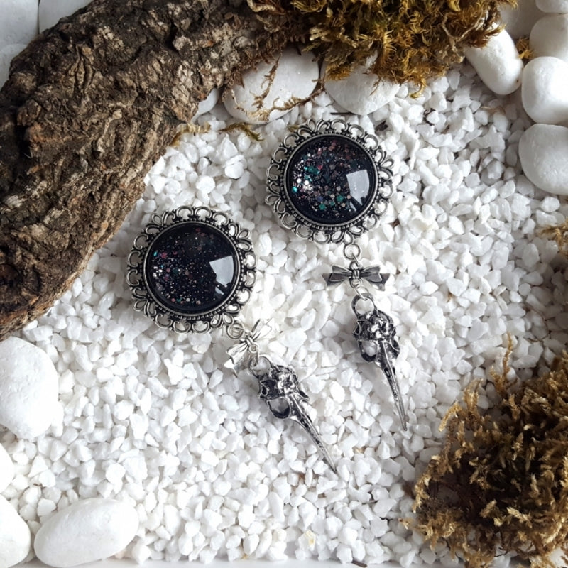 Big Silver Dark Raven Plugs