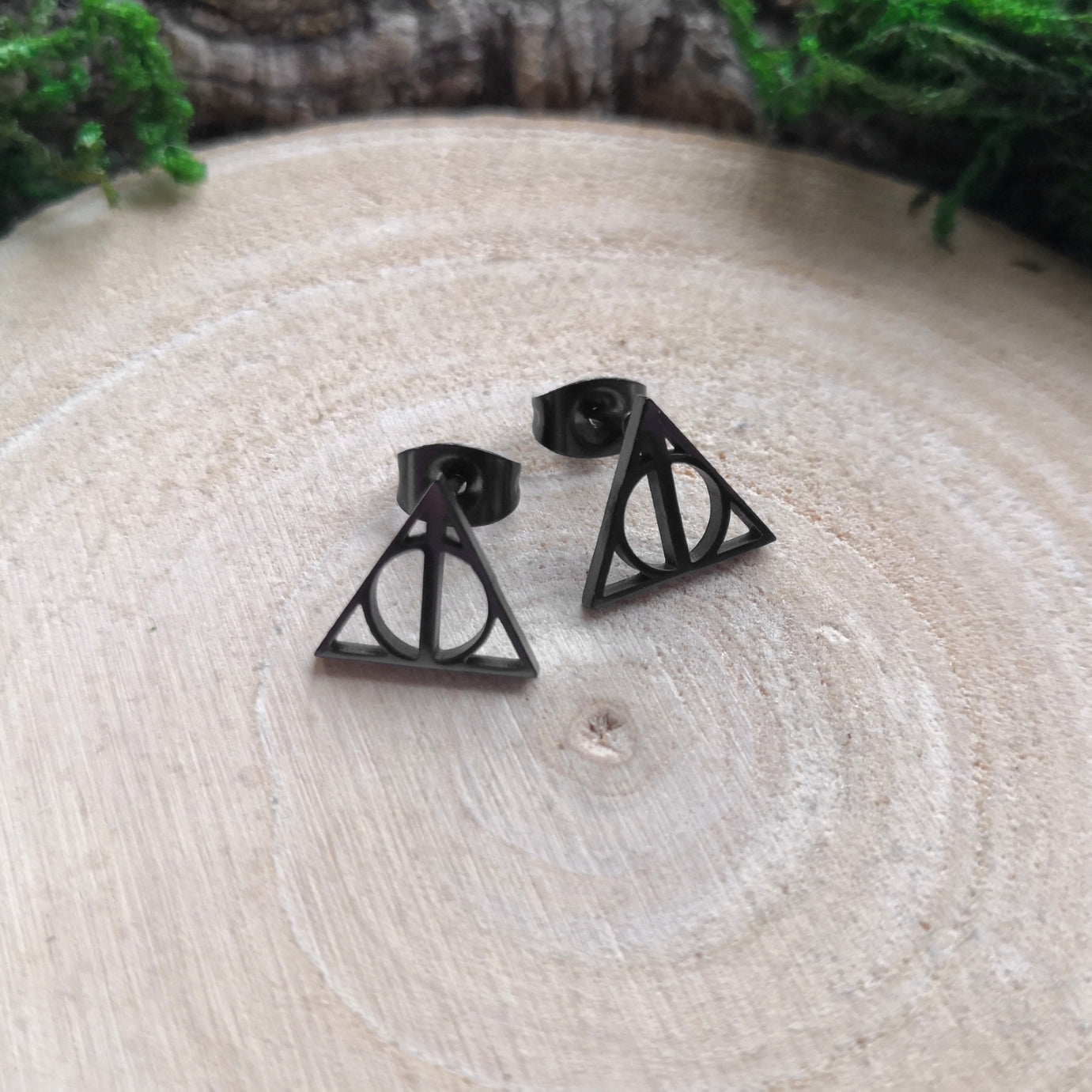 Black Deathly Hallows Ohrstecker