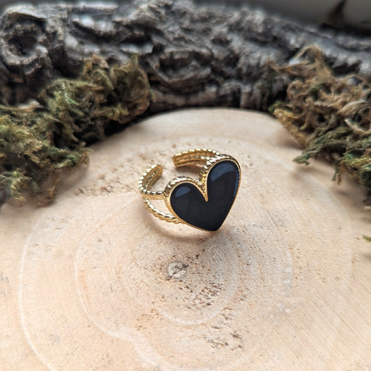 Black Heart Ring