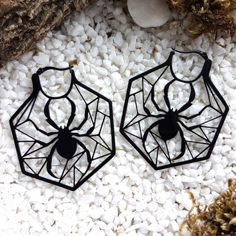 Black Spider Ohrringe