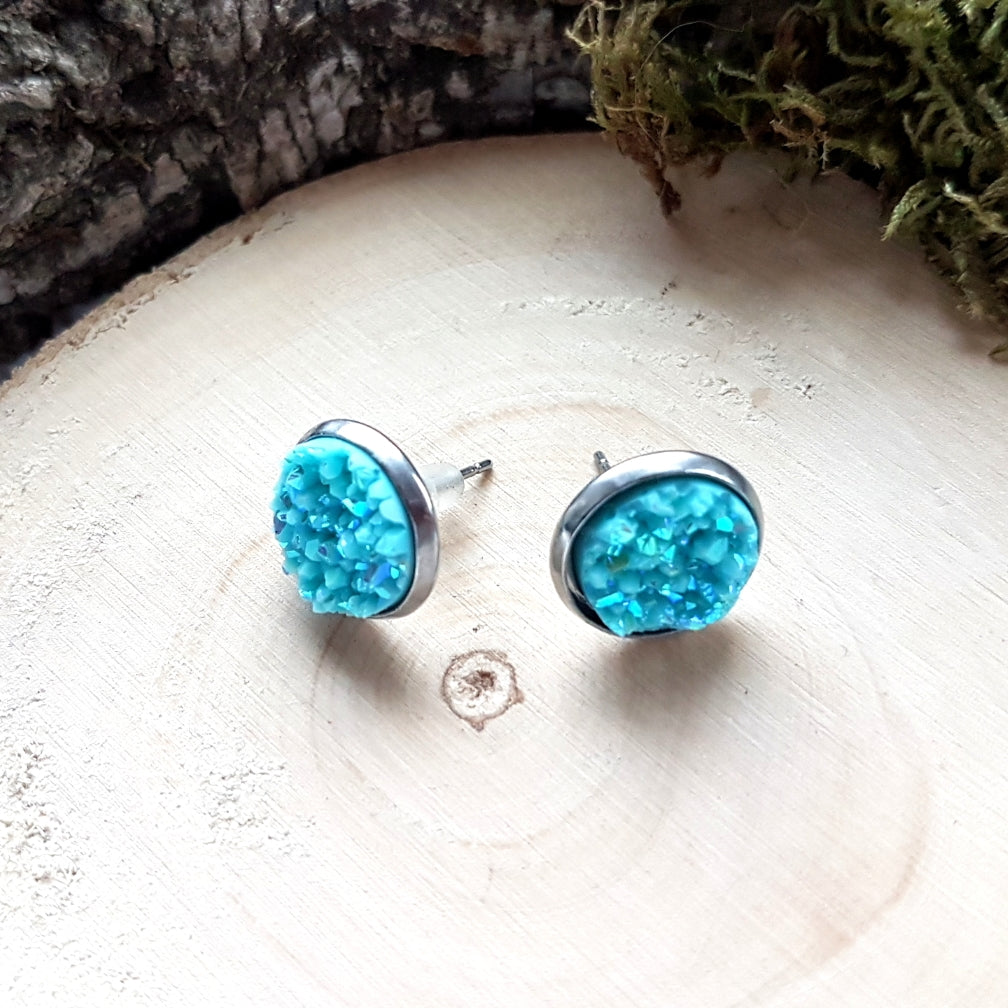 Blue Crystal Ohrstecker