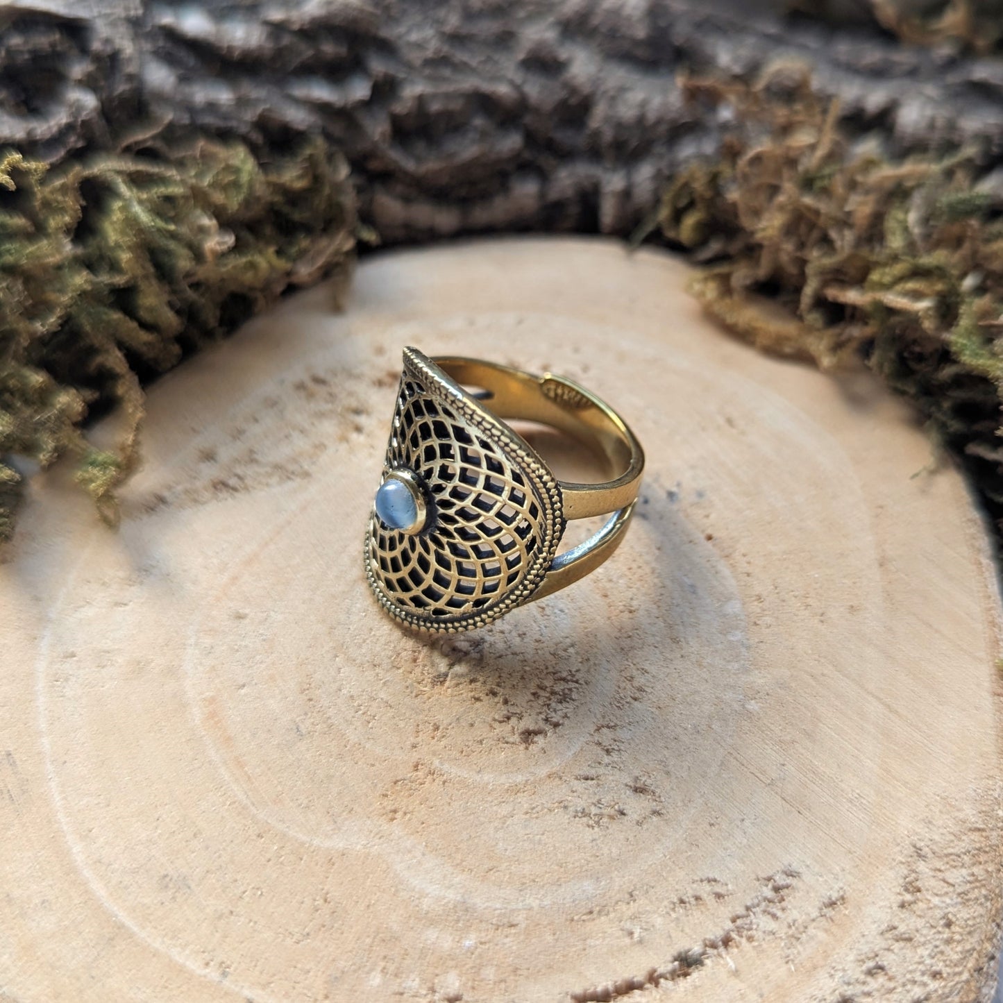 Botswana Agate Mandala Ring
