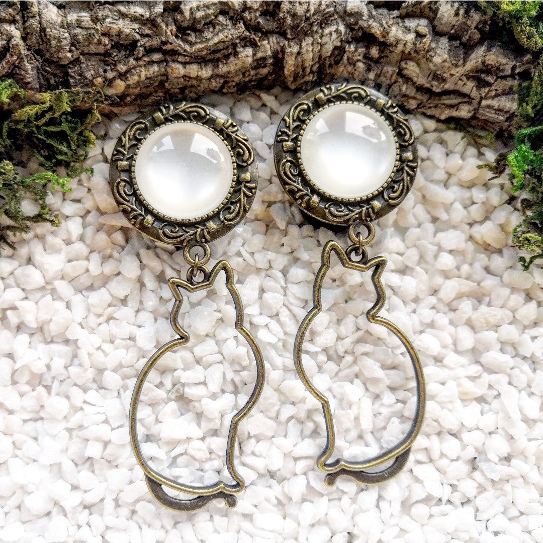 Bronze White Cat Plugs