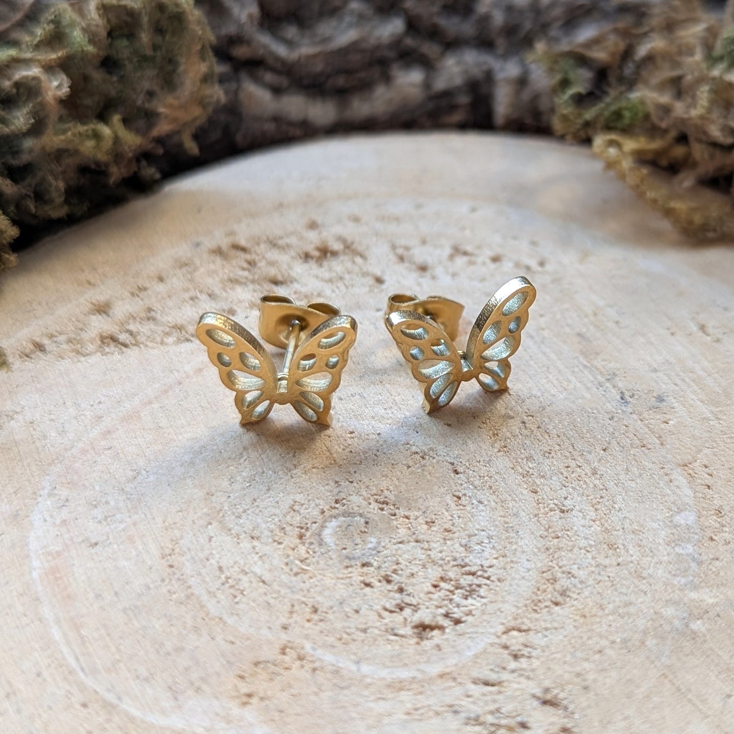 Golden Butterfly Ohrstecker