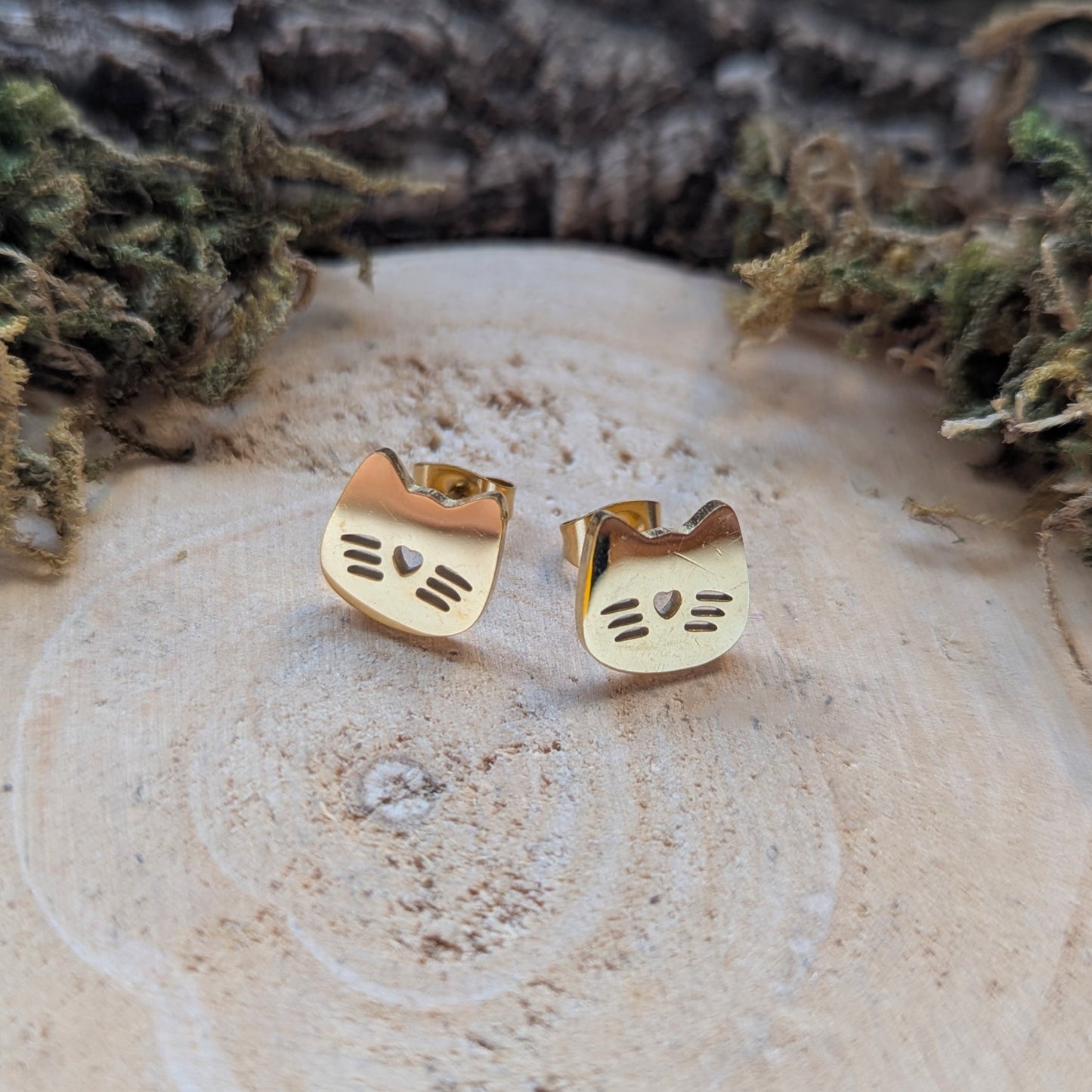 B-Ware Golden Cat Ohrstecker