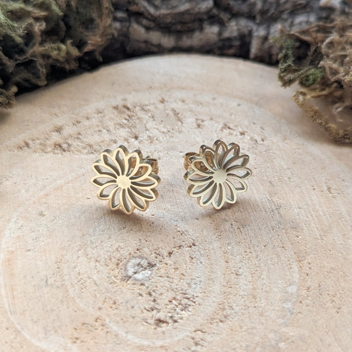 Golden Daisy Ohrstecker