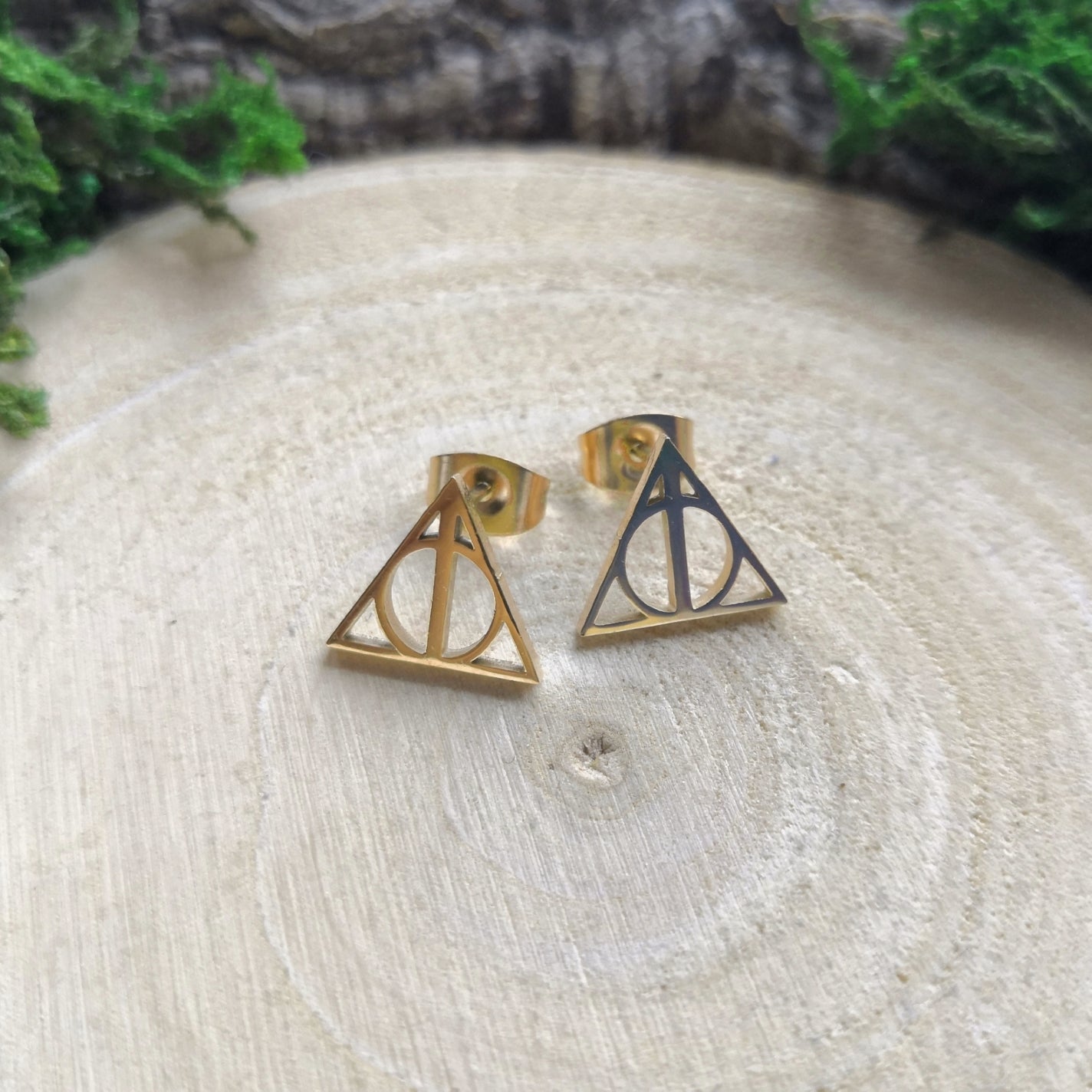 Golden Deathly Hallows Ohrstecker