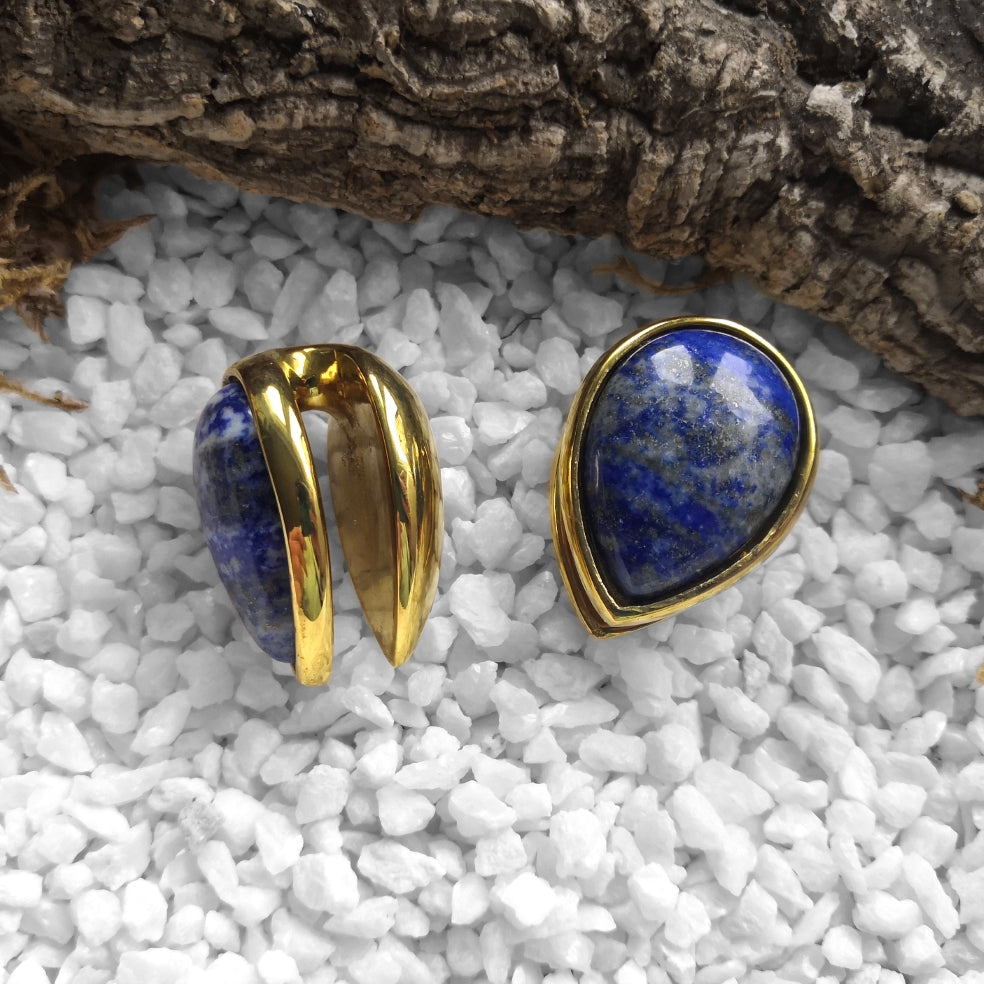 Golden Lapis Lazuli Drop Gewichte