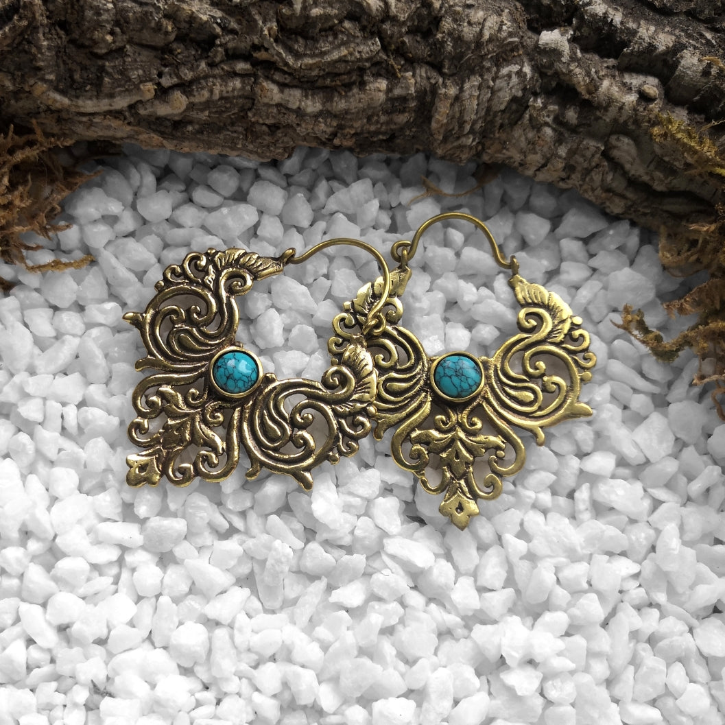 Golden Turquoise Ohrringe