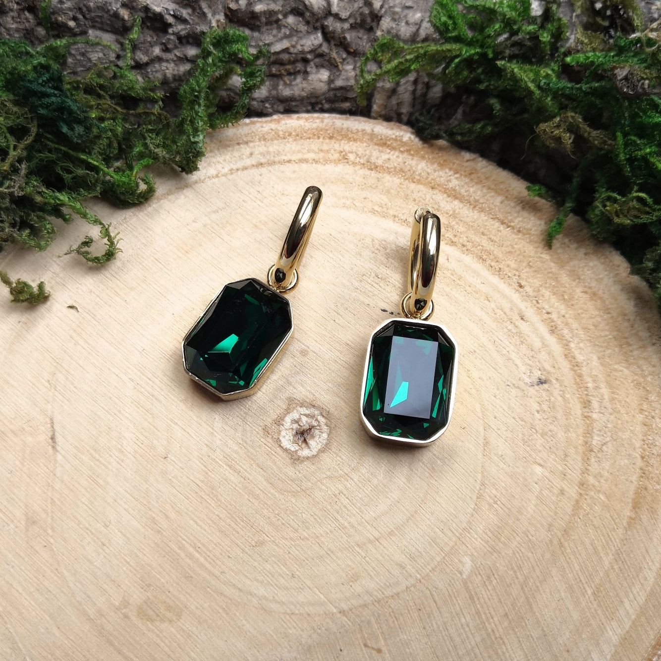 Green Little Crystal Ohrringe