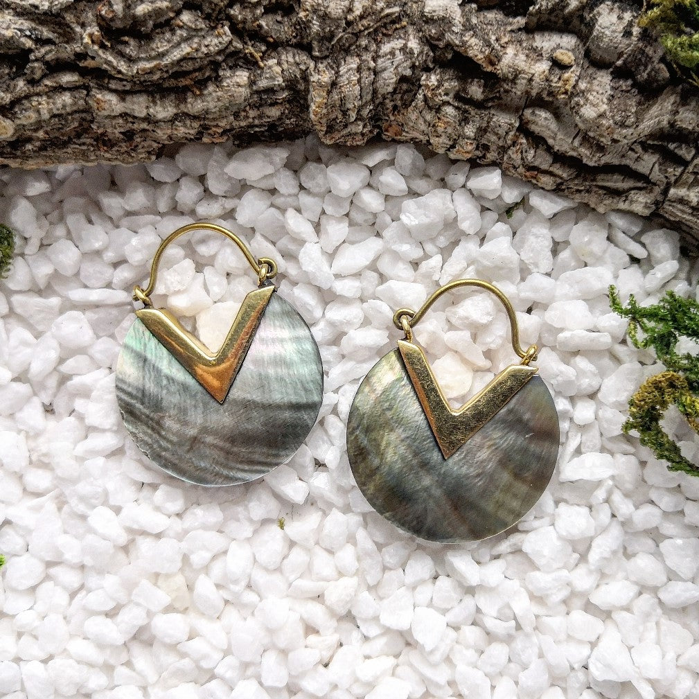 Grey Abalone Ohrringe
