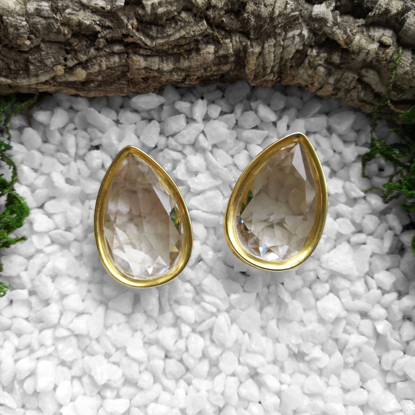 Golden Crystal Tropfenform Plugs