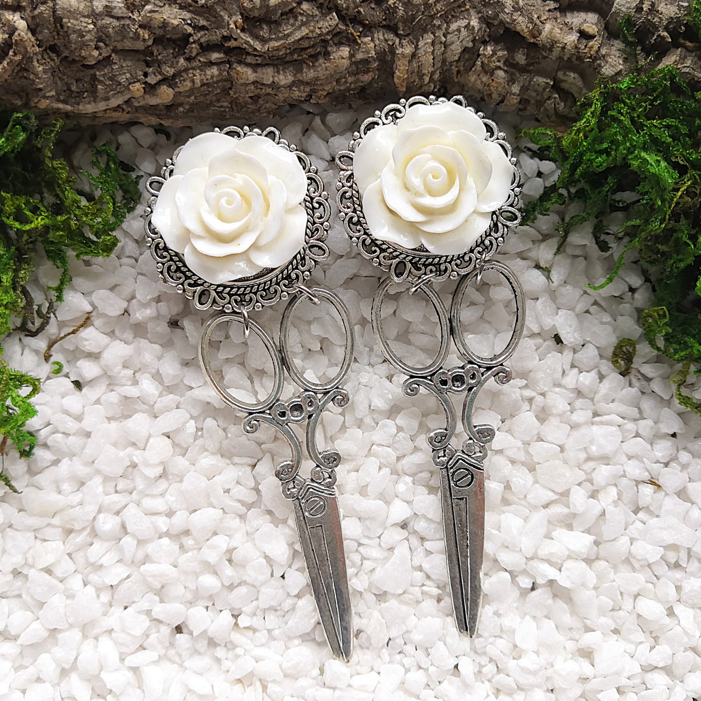 Big Silver Scissors Plugs