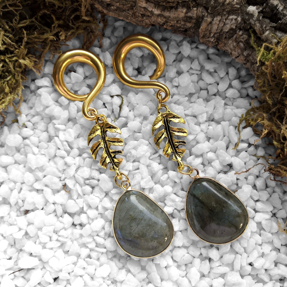 Labradorite Jungle Leaf Gewichte