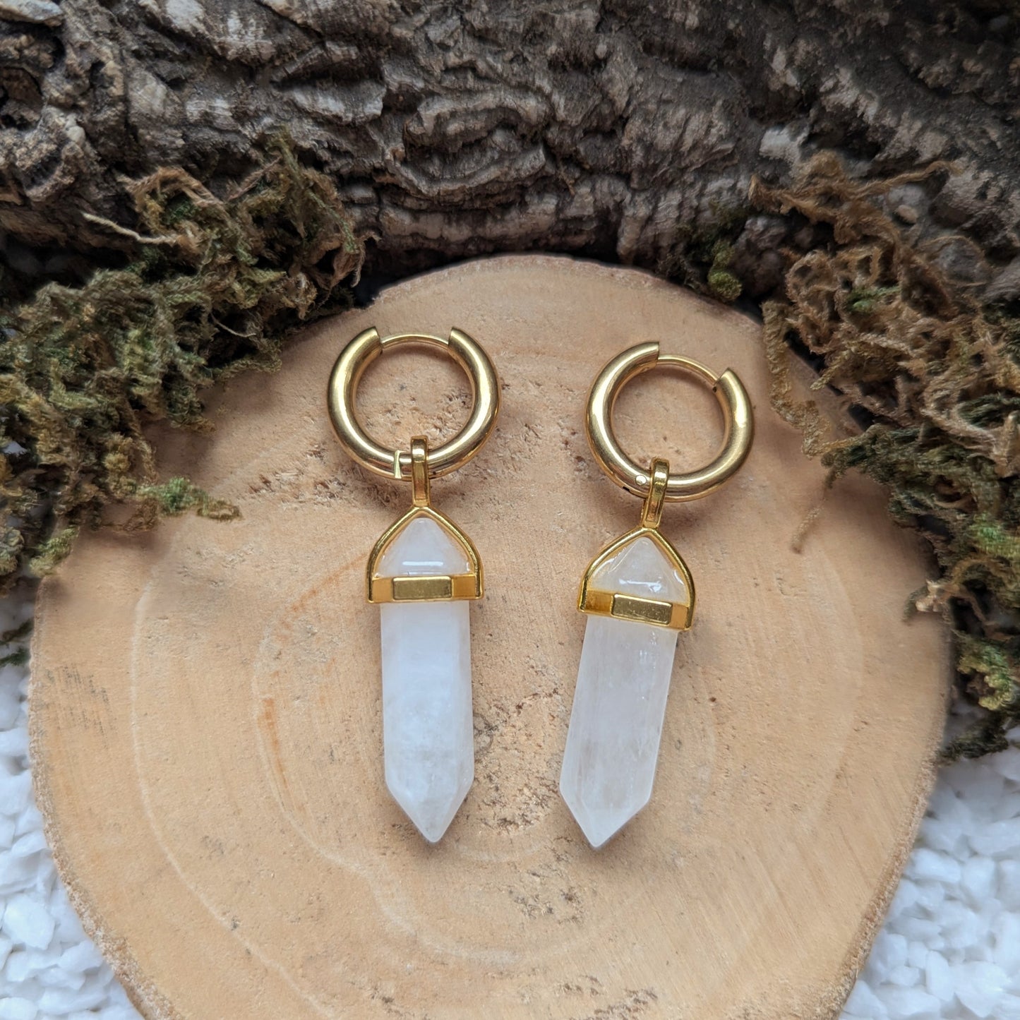 Little Golden Quartz Ohrringe