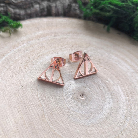 Rosegold Deathly Hallows Ohrstecker