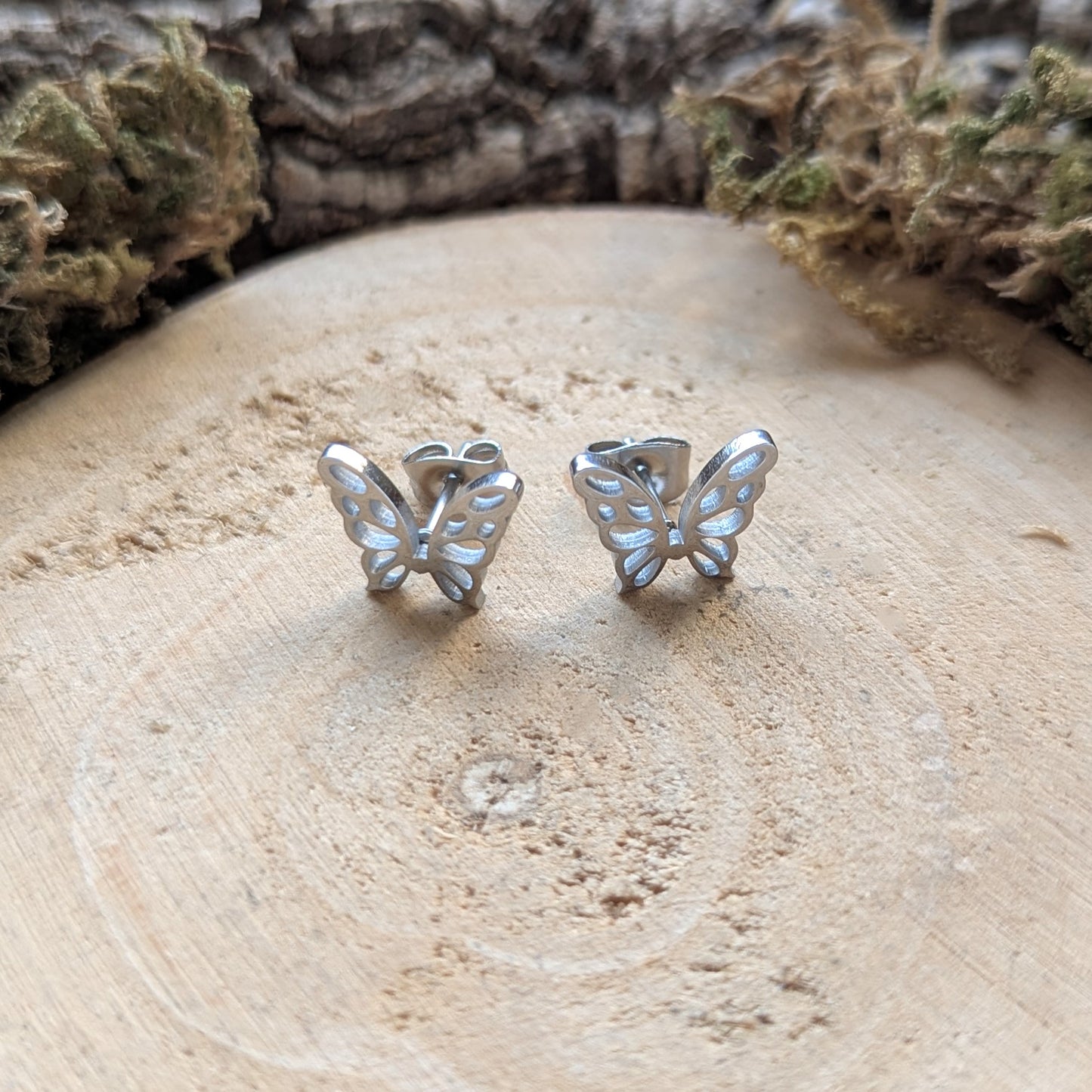 Silver Butterfly Ohrstecker