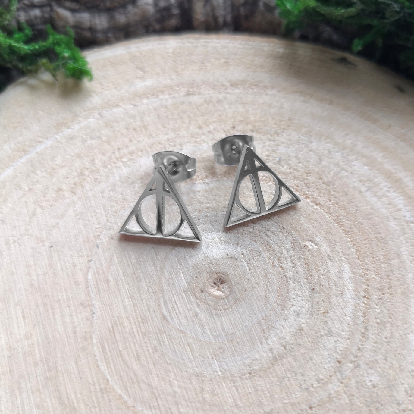 Silver Deathly Hallows Ohrstecker