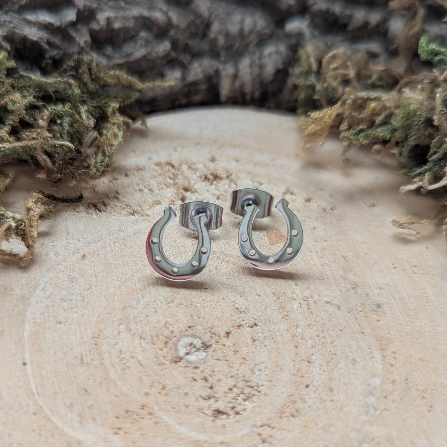 Silver Horseshoe Ohrstecker