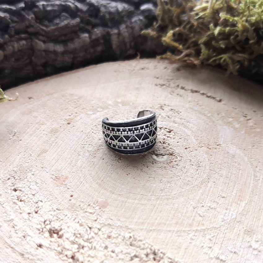 Silver Polygon Cuff