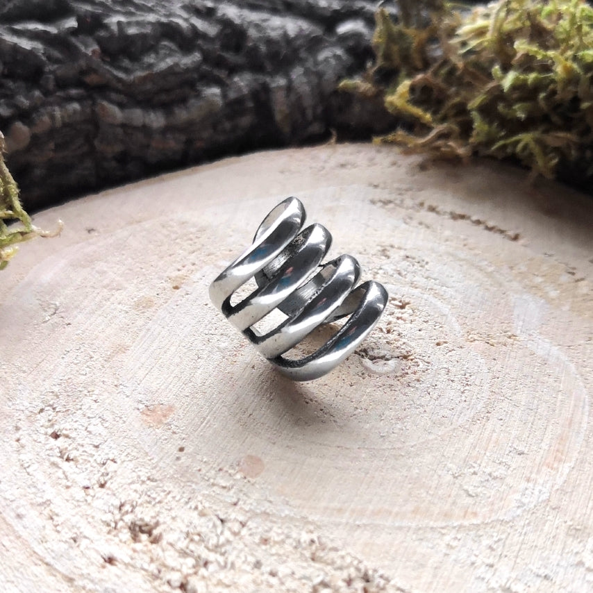 Silver Stripes Cuff