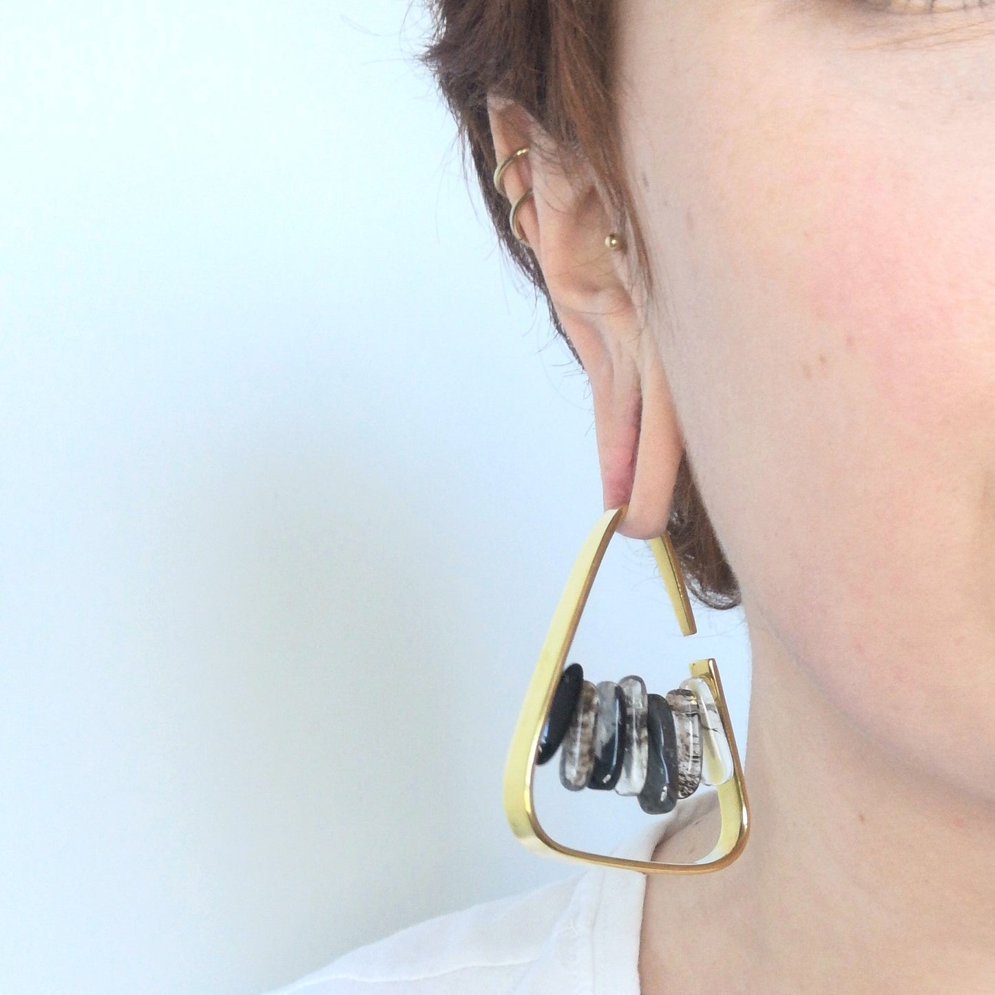 Smoky Quartz Triangle Gewichte