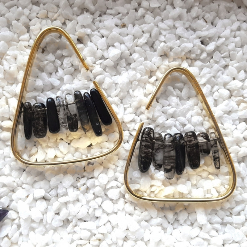 Smoky Quartz Triangle Gewichte