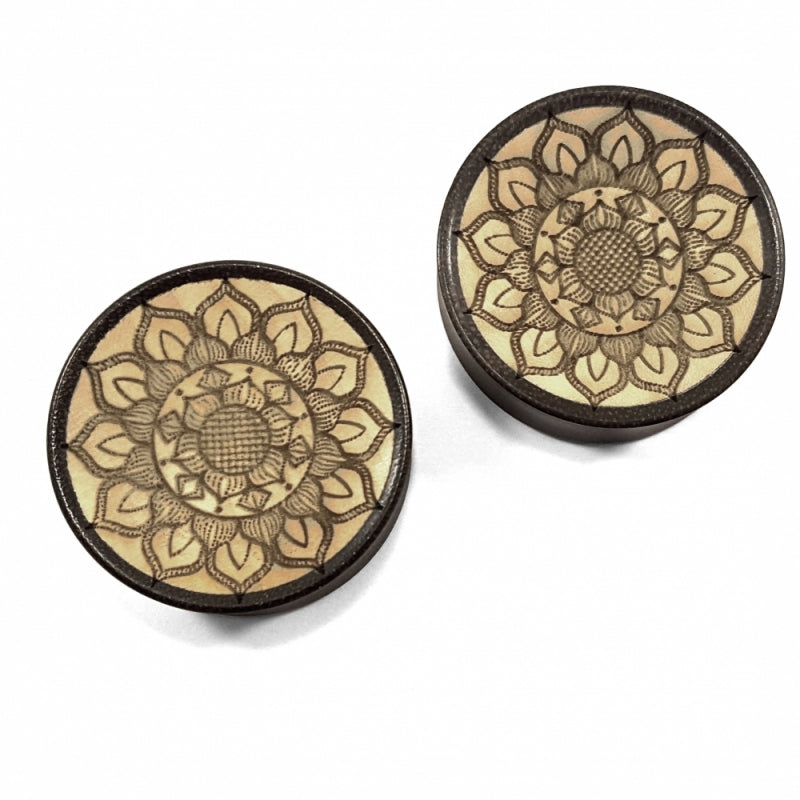 Wooden Mandala Plugs