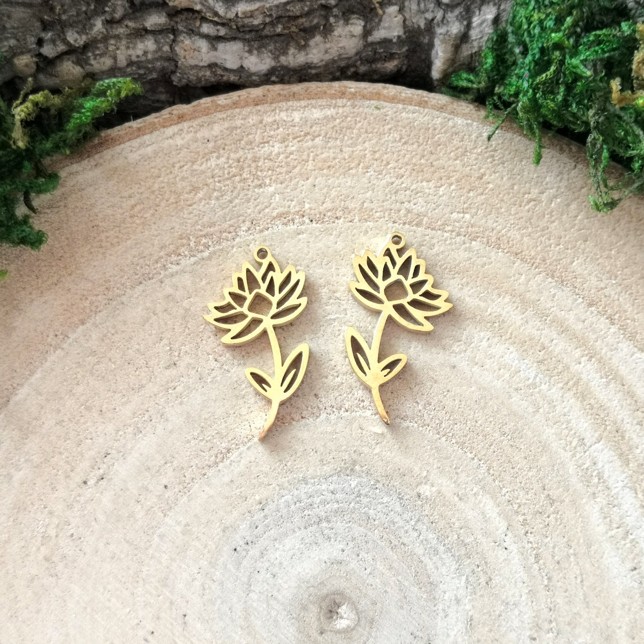 Little Golden Birth Flower Ohrringe