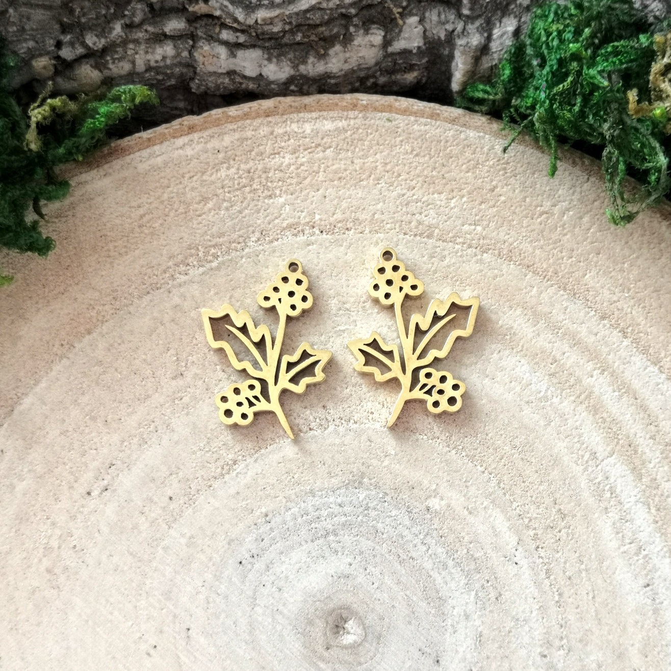 Little Golden Birth Flower Ohrringe