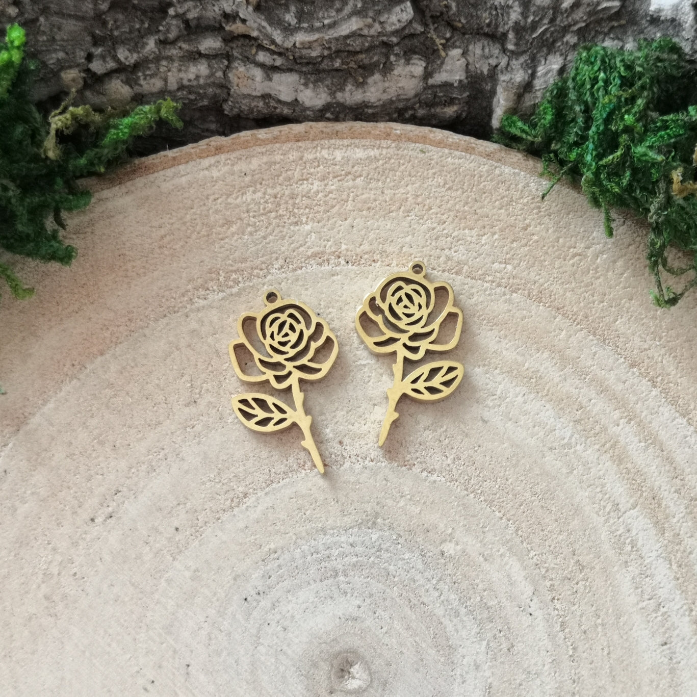 Little Golden Birth Flower Ohrringe