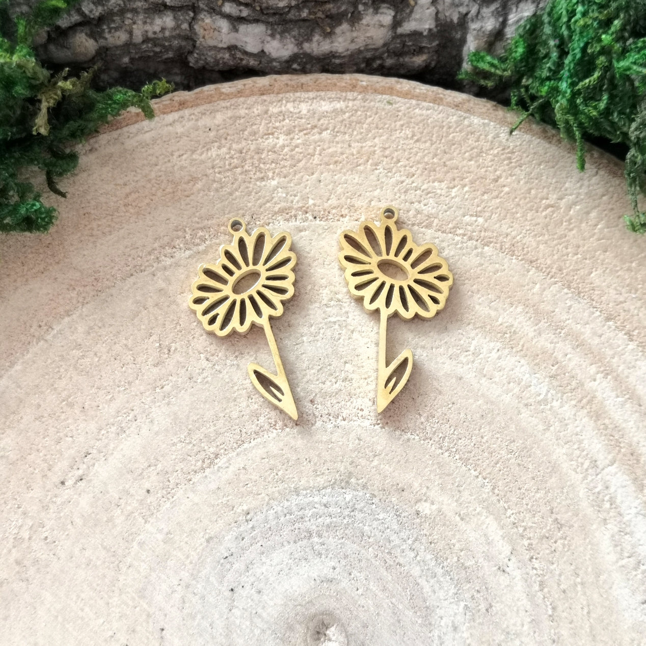 Little Golden Birth Flower Ohrringe