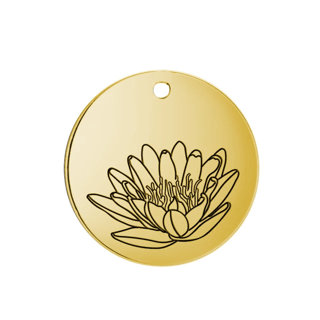 Little Round Birth Flower Ohrringe