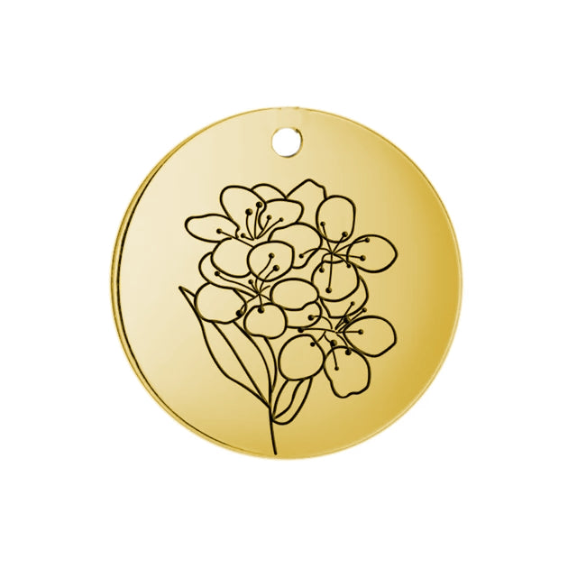 Little Round Birth Flower Ohrringe