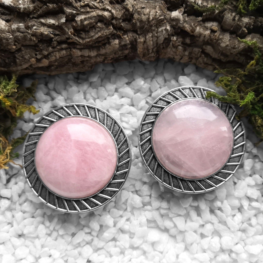 Big Rose Quartz Plugs