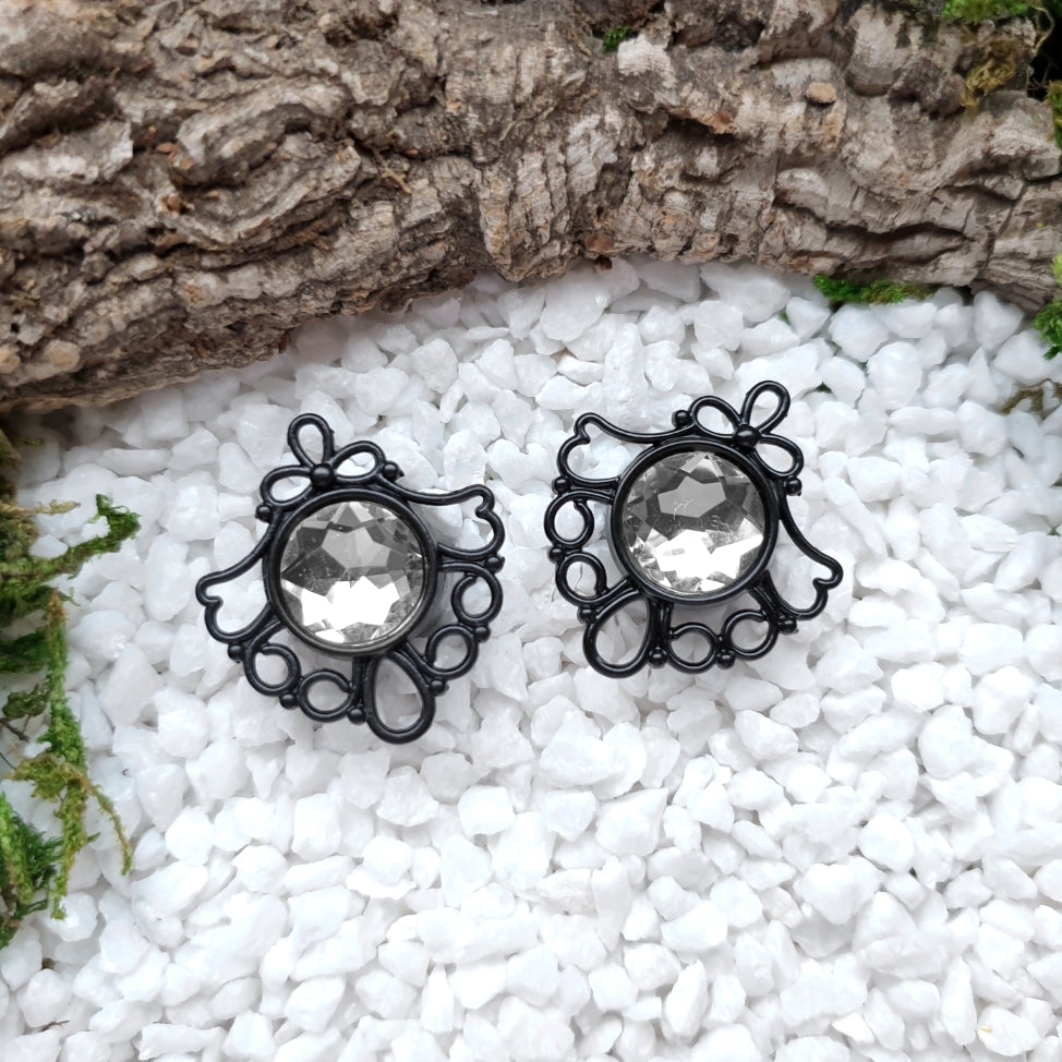 Black & White Crystal Plugs