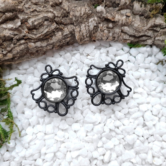 Black & White Crystal Plugs