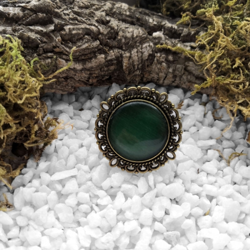 Dark Green Ornament Ring