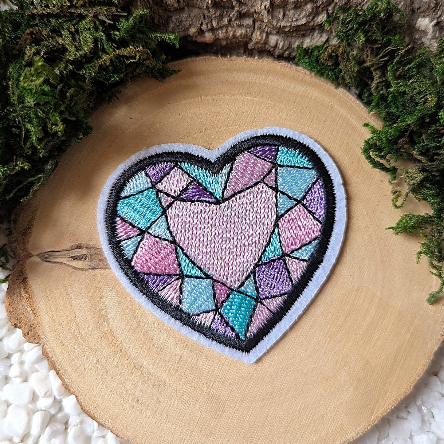 Dimond Pastel Heart Patch