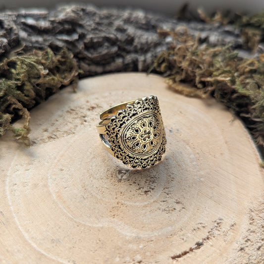 Golden Mandala Ring