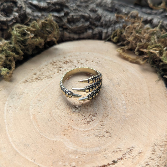 Golden Raven Claw Ring