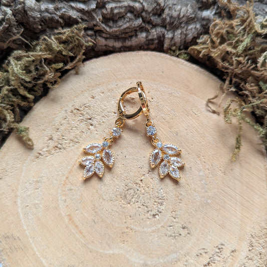 Little Crystal Leaves Ohrringe