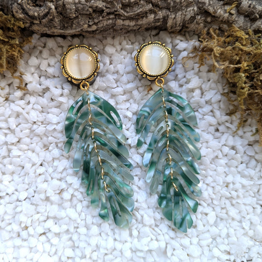 Green Filigree Leaves Plugs