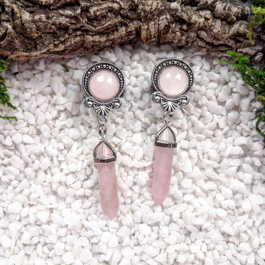 Rose Quartz Pendulum Plugs