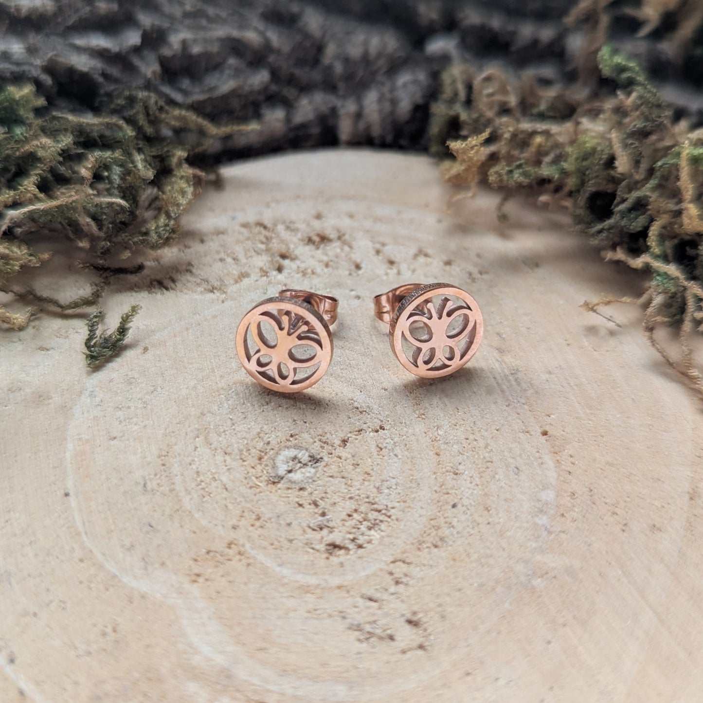 Rosegold Butterfly Ohrstecker