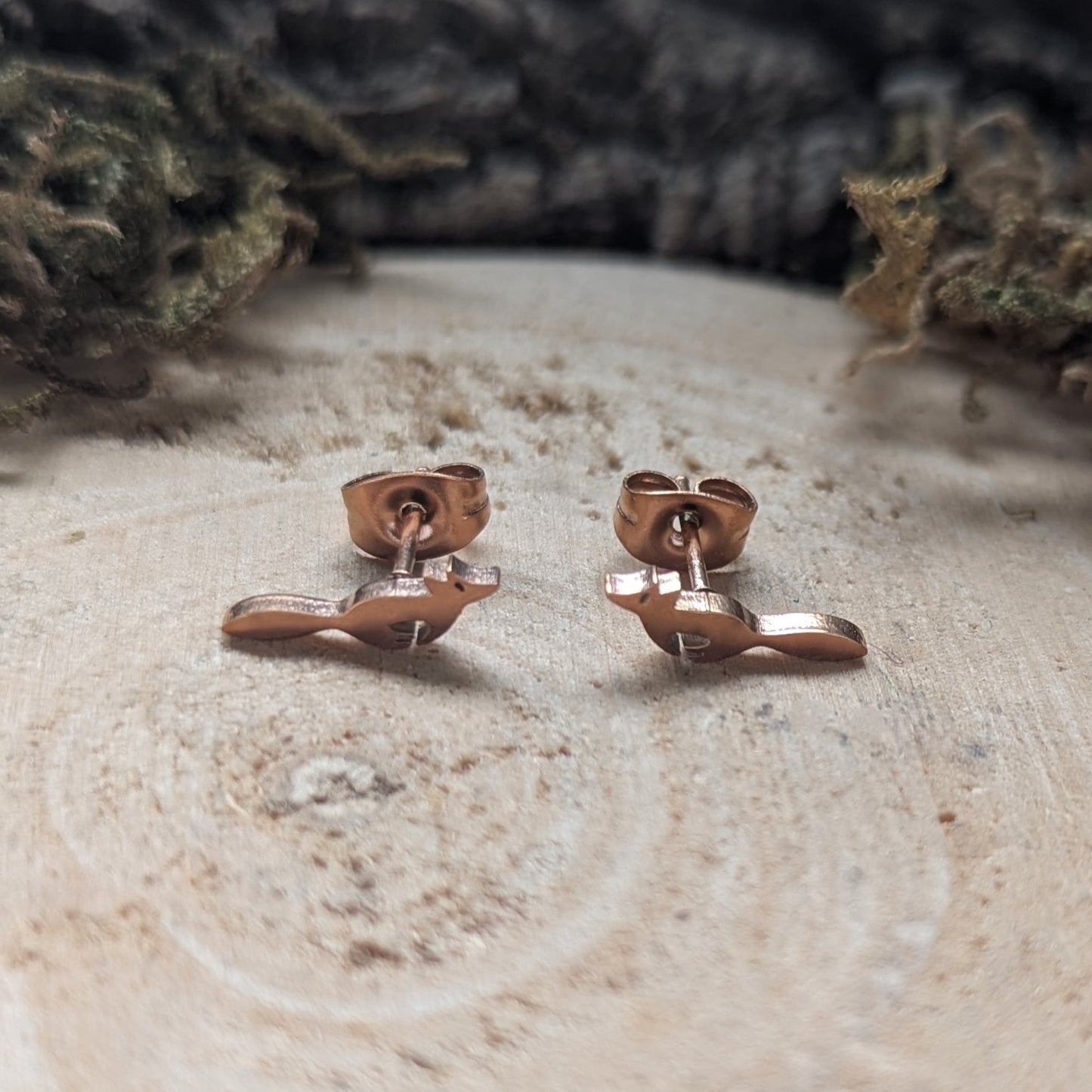 Rosegold Fox Ohrstecker