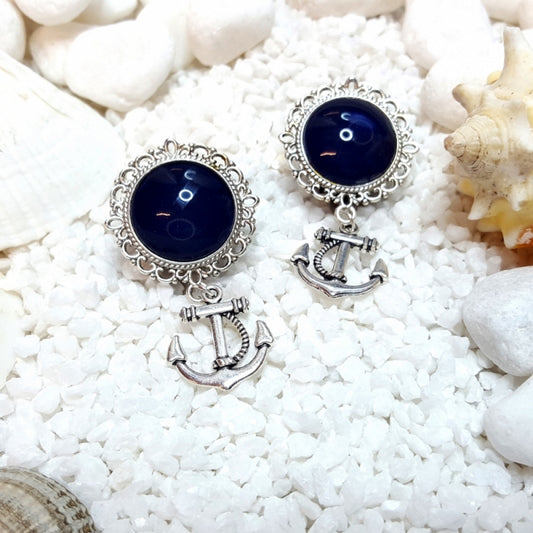 Silver Blue Anchor Plugs