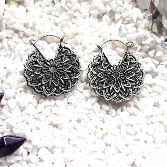 Silver Mandala Ohrringe