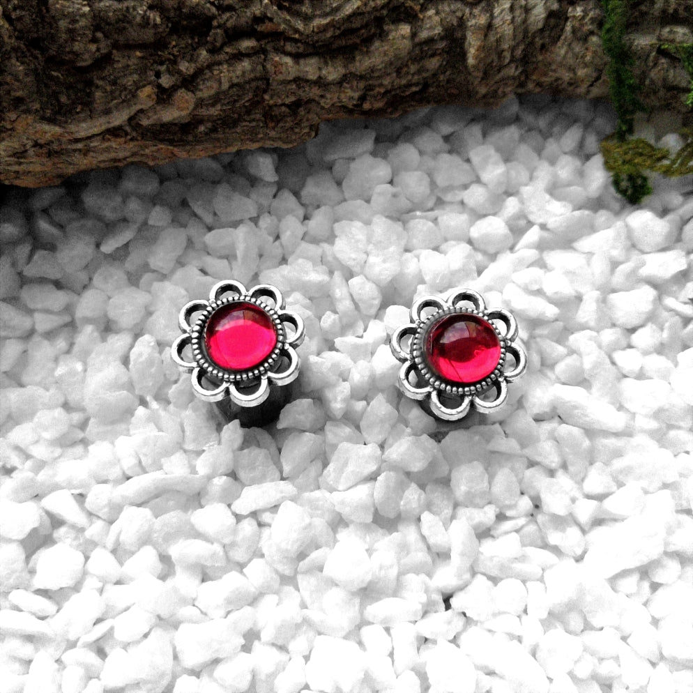 Small Silver Strawberry Plugs