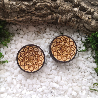 Wooden Mandala Plugs